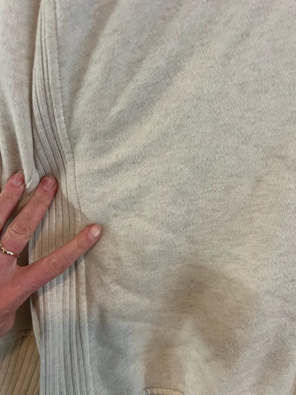 aerie Cream Knit Crewneck Sweatshirt - Picture 6 of 7